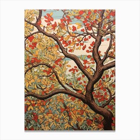 Dogwood 2 Vintage Autumn Tree Print  Canvas Print