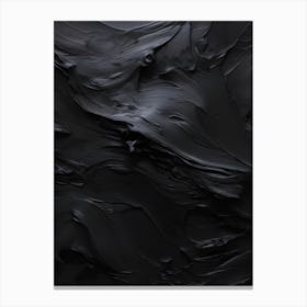 Black Paint Texture Canvas Print