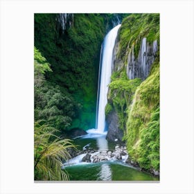 Karawau Gorge Waterfalls, New Zealand Realistic Photograph (3) Canvas Print