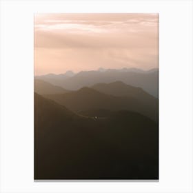 Mountain Layer Sunrise Canvas Print