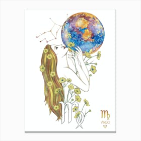 Virgo Goddess Canvas Print