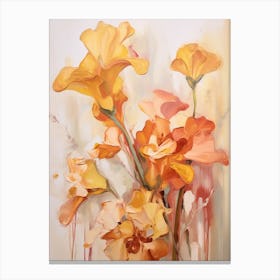 Fall Flower Painting Freesia 1 Canvas Print