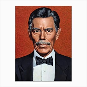 James Coburn Illustration Movies Canvas Print