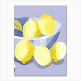 Lemons In A Bowl Canvas Print