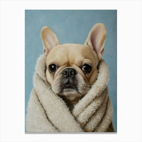 Wash Closet Frenchie 2 Canvas Print