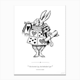 Alice In Wonderland The White Rabbit Canvas Print