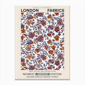 Poster Petal Delight London Fabrics Floral Pattern 2 Canvas Print