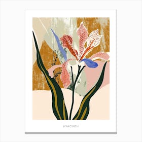 Colourful Flower Illustration Poster Hyacinth 2 Canvas Print