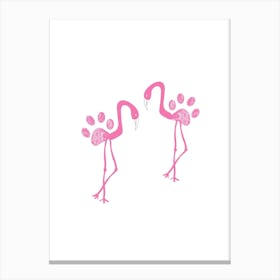 Flamingo Paws Canvas Print