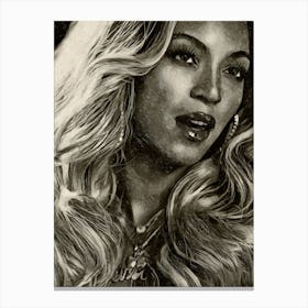 Beyonce Portrait art Canvas Print