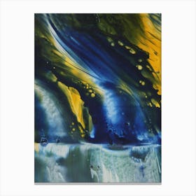Blue And Yellow Over Waterfall Canvas Print