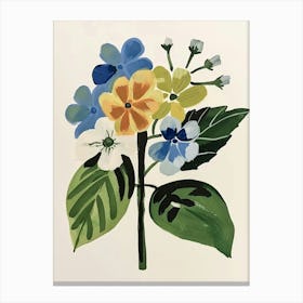 Painted Florals Hydrangea 4 Canvas Print