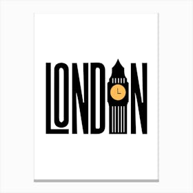 London Clock Tower Canvas Print