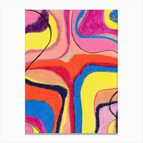 Abstract Painting, Colorful print Placement. Canvas Print