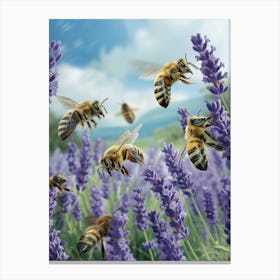 Africanized Honey Bee Realism Illustration 6 Canvas Print