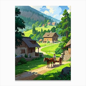 Village In The Countryside 1 Canvas Print