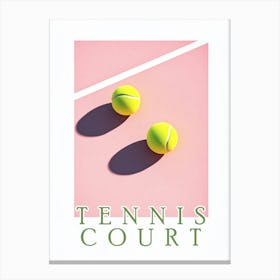 Tennis Court Poster Canvas Print