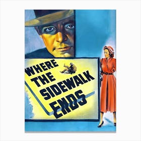 Where The Sidewalk Ends (1950) Canvas Print