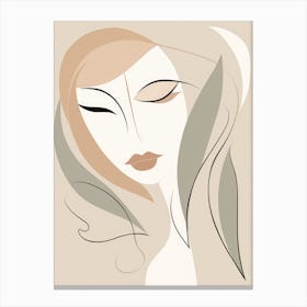Abstract Woman'S Face 6 Canvas Print