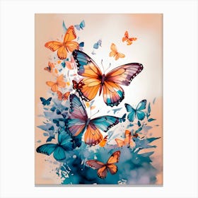 Butterflies In Flight Canvas Print