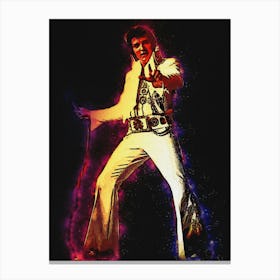 Spirit Of Elvis Presley Live In Memphis Tennessee June 1975 Canvas Print
