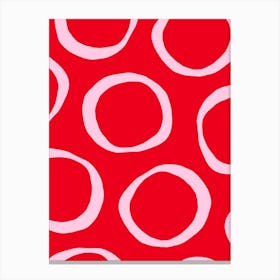 Red Circles 1 Canvas Print