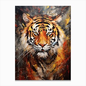 Tiger Art In Abstract Expressionism Style 3 Canvas Print