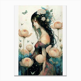 Femme Florale Canvas Print