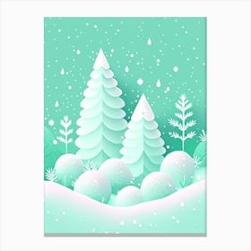 Winter, Snowflakes, Kids Illustration 1 Canvas Print