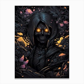 Skeleton In The Forest Canvas Print