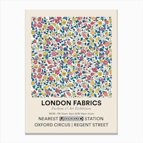 Poster Bloom Burst London Fabrics Floral Pattern 3 Canvas Print