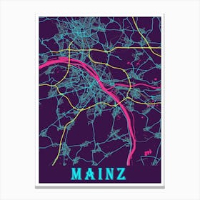 Mainz Map Poster 1 Canvas Print