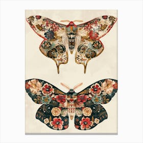 Butterfly Elegance William Morris Style 10 Canvas Print