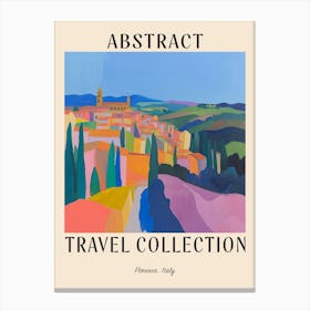 Abstract Travel Collection Poster Florence Italy 6 Canvas Print