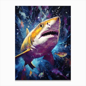  A Lemon Shark Vibrant Paint Splash 5 Canvas Print