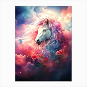 Unicorn In The Clouds Canvas Print