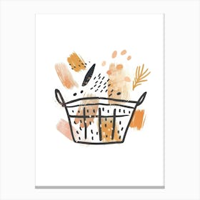 Basket Of Vegetables Canvas Print