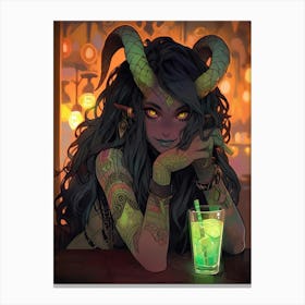 Horned Demon Canvas Print