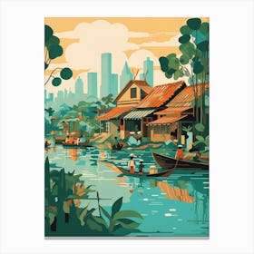 Vietnam 3 Travel Illustration Canvas Print