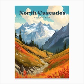 North Cascades National Park Washington Autumn Travel Art Canvas Print