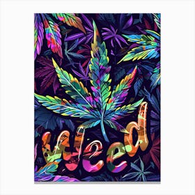 Abstract Marijuana Canvas Print