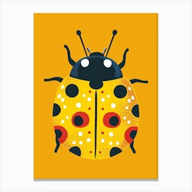 Yellow Ladybug 3 Canvas Print