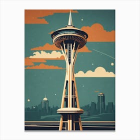 Space Needle Poster Canvas Print