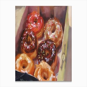 Donuts In A Box Canvas Print