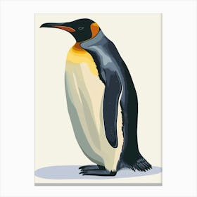 Emperor Penguin Saunders Island Minimalist Illustration 3 Canvas Print