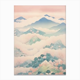 Mount Yatsugatake In Nagano Yamanashi, Japanese Landscape 3 Canvas Print