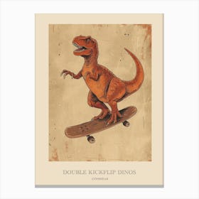 Othnielia Vintage Dinosaur Poster 1 Canvas Print