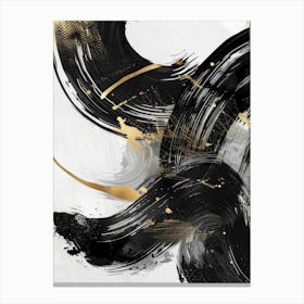 Abstract Black And Gold Canvas Print 16 Canvas Print