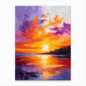 Sun Shining On the sea Canvas Print