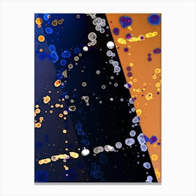 Alcoholic Ink Abstraction Full Moon Canvas Print